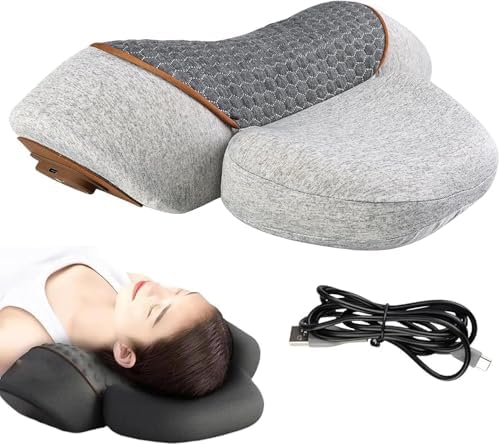 Triple Therapy Neck Pillow with Heat and Traction 1