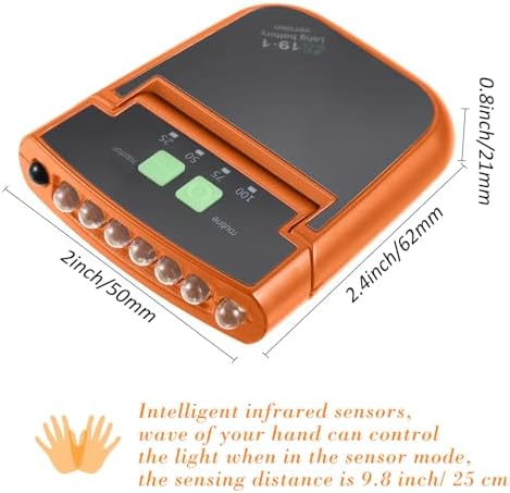 Mudder 2 Piece LED Cap Flashlight Clip with USB Rechargeable