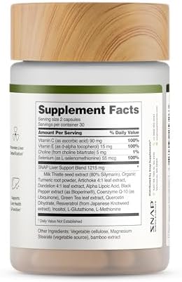 Snap Supplements Liver Detox Support 60 Capsules