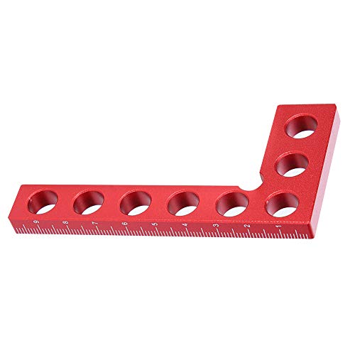 JERYS Solid Red Right Angle Ruler for Woodworking