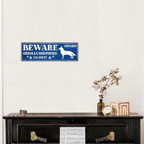 Beware Guard Dog on Duty Wall Art Sticker 18in