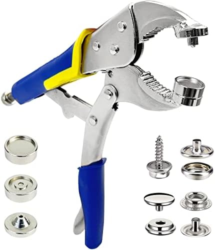Rexhubro Snap Fastener Tool Kit 40 Sets 15mm Stainless Snap Pliers