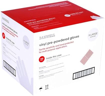 AmazonBasics Daxwell Vinyl Gloves Powdered 1