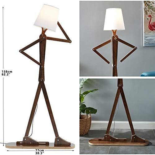 HROOME Cool Teak Floor Lamp with LED Bulb 1