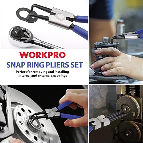 WORKPRO 4-Piece Snap Ring Pliers Set