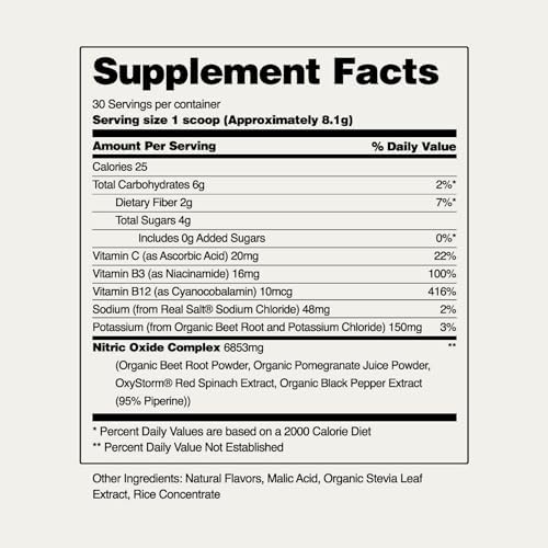 Snap Supplements Organic Beet Root Powder - 30 Servings for Energy Heart Health
