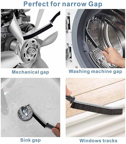 2pcs Hard Bristled Crevice Cleaning Brush for Kitchen Bathroom and Automotive Use