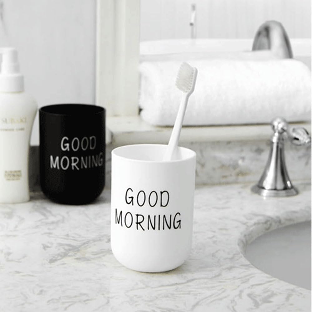 VUULDOO Minimalist Mouthwash Cup 300ml Black White