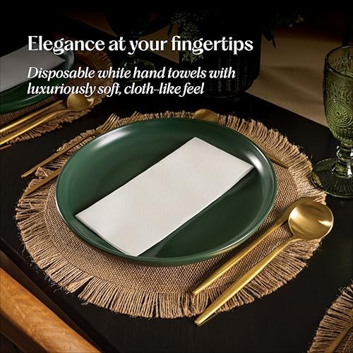 200-Pack Disposable Linen-Feel Guest Towels