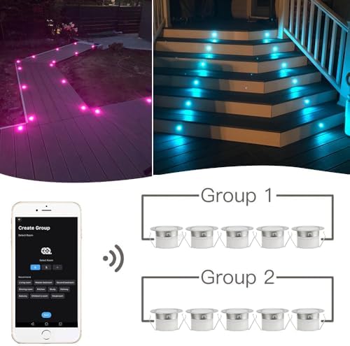 Sumaote 20pcs LED Deck Lights Kit with WiFi Control