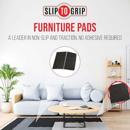 SlipToGrip Non-Slip Furniture Pads 4x4 Multi-Pack 8 Pads