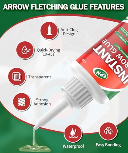 EPN Arrow Fletching Glue 35g Clear Bonding for Arrows