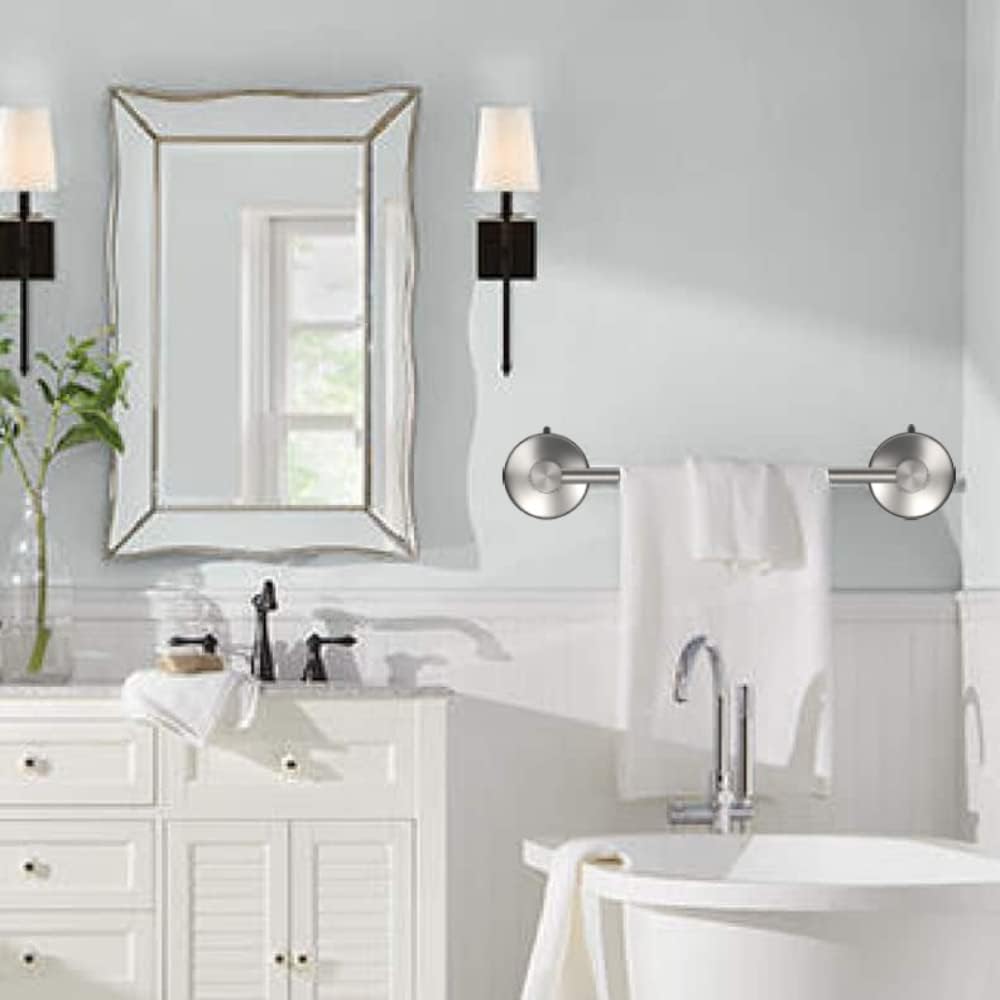 DGYB 17 Inch Suction Cup Towel Bar Brushed Nickel Wall Mount