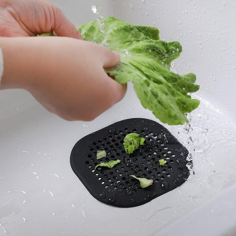 2 Pack Drain Cover Hair Catcher Deep Grey Bath Accessory