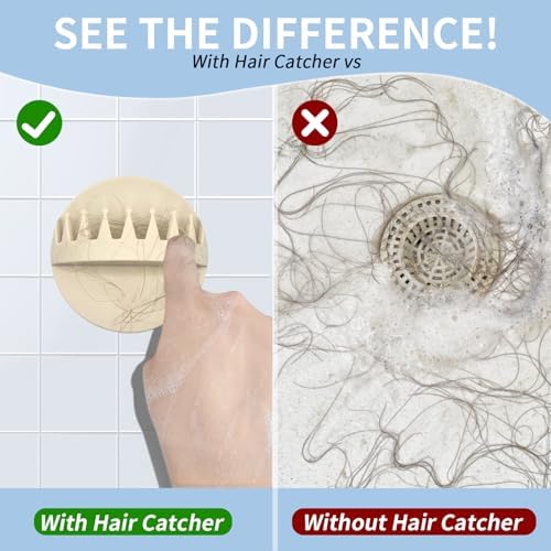Steorra Wall Mounted Hair Catcher with 17 Suction Cups