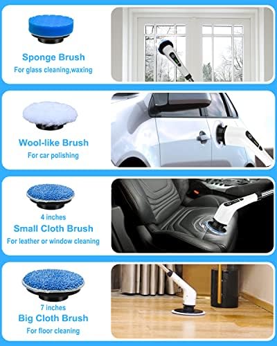Leebein Electric Spin Scrubber with 8 Brush Heads and Dual Speed