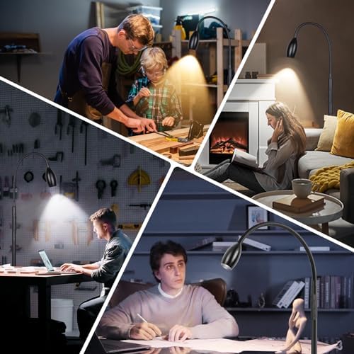 AUZONIMICS Reading Floor Lamp with Dimmable LED and Gooseneck