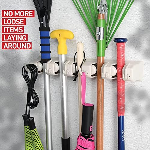 HOME IT Mop and Broom Holder Wall Mount 2 Pack