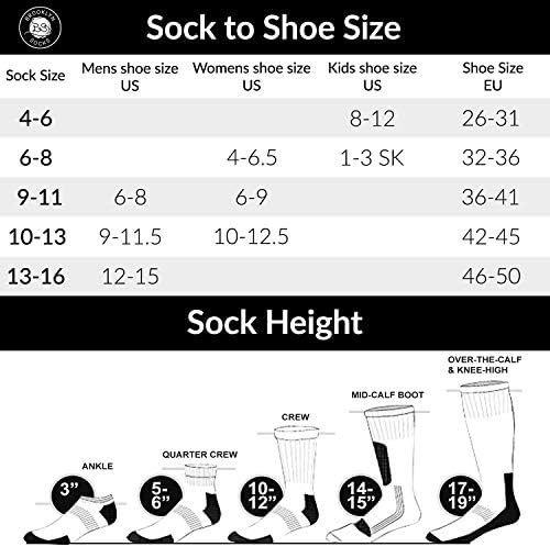 Big and Tall Mens Diabetic Socks - 6 Pairs Black Gray White