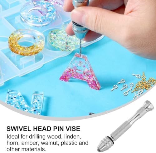OSALADI Swivel Head Pin Vise with Keyless Chuck for Precision Drilling
