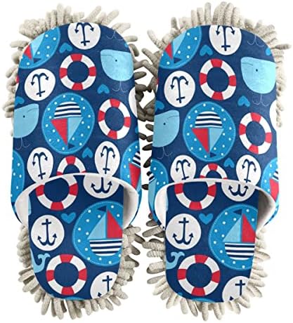DOMIKING Mop House Slippers for Floor Cleaning