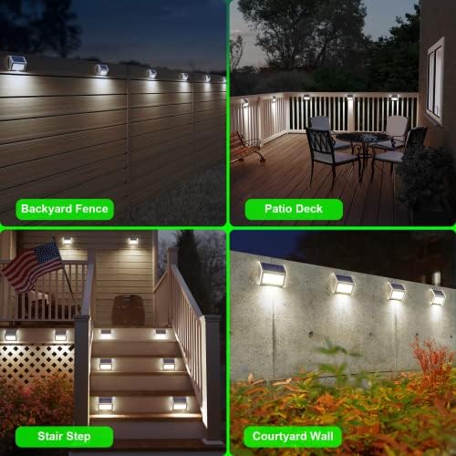 JSOT Outdoor Solar Lights 6 Pack Waterproof Step Lights