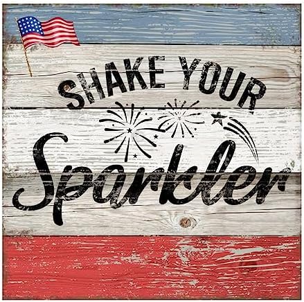 Independence Day Red White Blue Wall Decal 28in