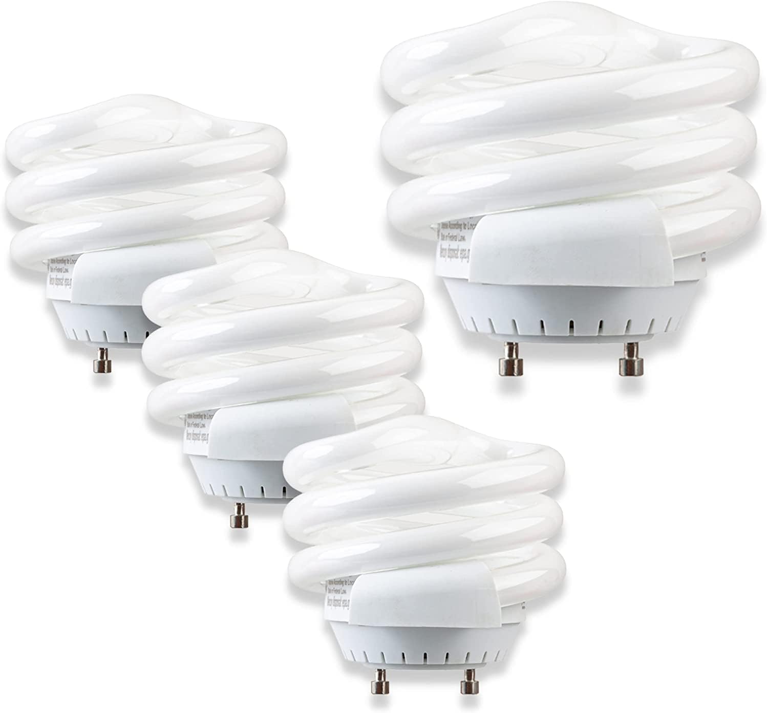 SLEEKLIGHTING 18Watt T2 Spiral CFL Bulbs 4 Pack