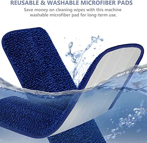 TRAV-ROUND Spray Mop with 5 Washable Pads and Refillable Bottle 1