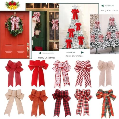DIY Christmas Bows for Tree Wreath and Gift Wrapping