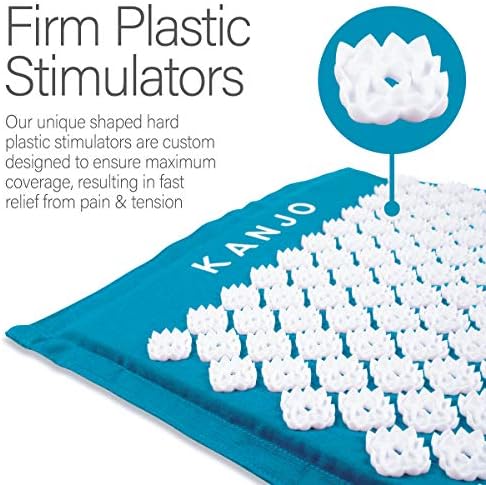 Kanjo Acupressure Mat Pillow Set for Back and Neck Pain Relief