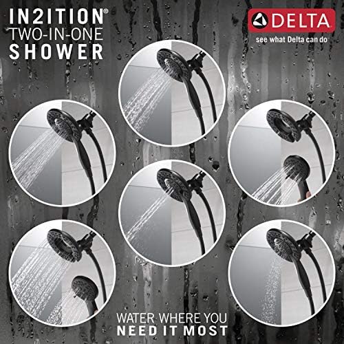 Delta 4-Spray In2ition Dual Shower Head with Matte Black Finish