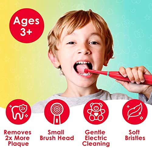 Brusheez Kids Electric Toothbrush Set - 2 Min Timer Safe Bristles