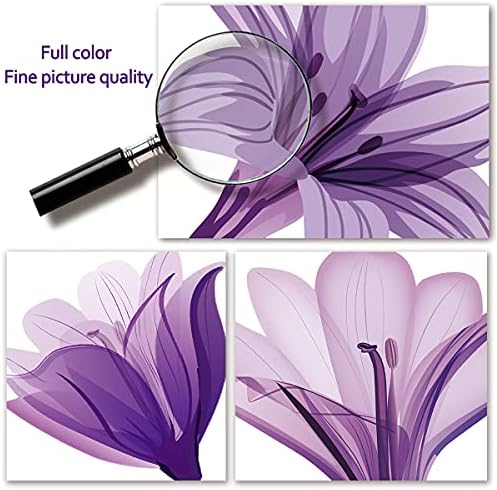 LiveGallery Lily Flower Wall Decals Purple