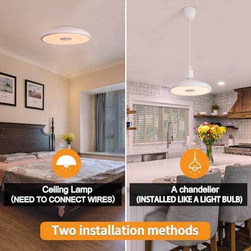 ASALL Smart Waterproof LED Ceiling Light with Bluetooth Speaker