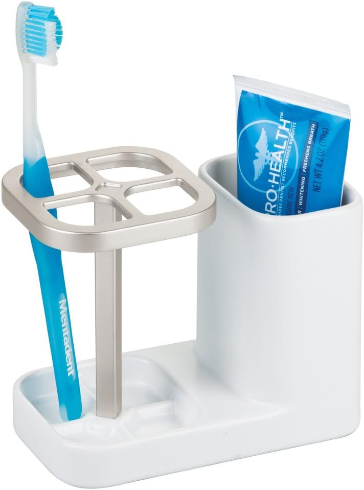 InterDesign Sedona Ceramic Brush and Soap Holder