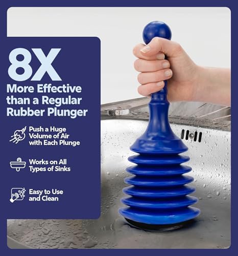 Luigis Sink and Drain Plunger - Small and Powerful