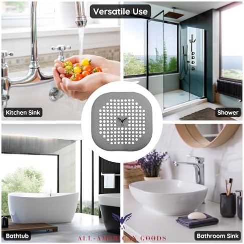 All-AmericanGoods Square Drain Hair Catcher 57 Inch