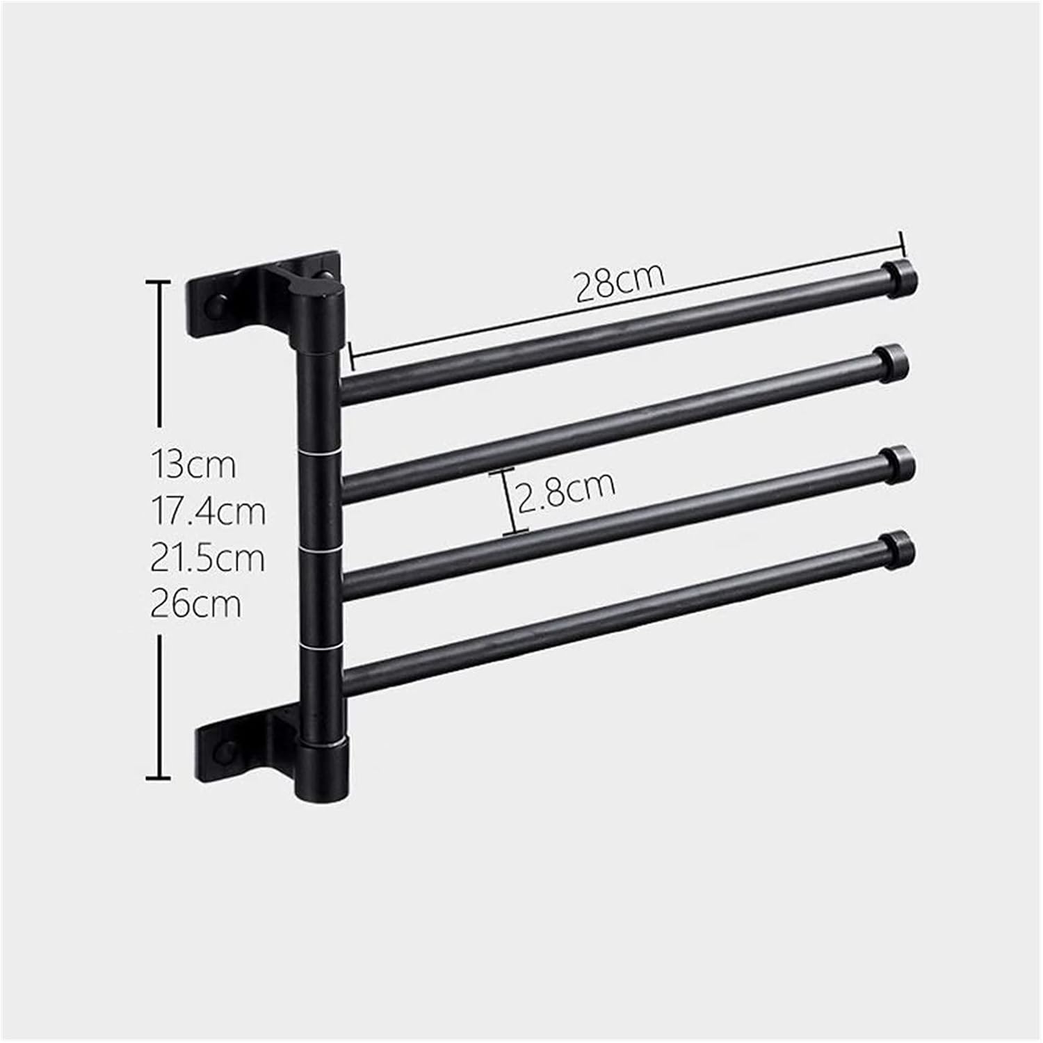 ALDEPO Space-Saving Folding Towel Rail