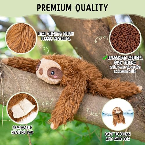 Happy Fuel Sloth Microwavable Heat Pad - 15 lbs Unscented
