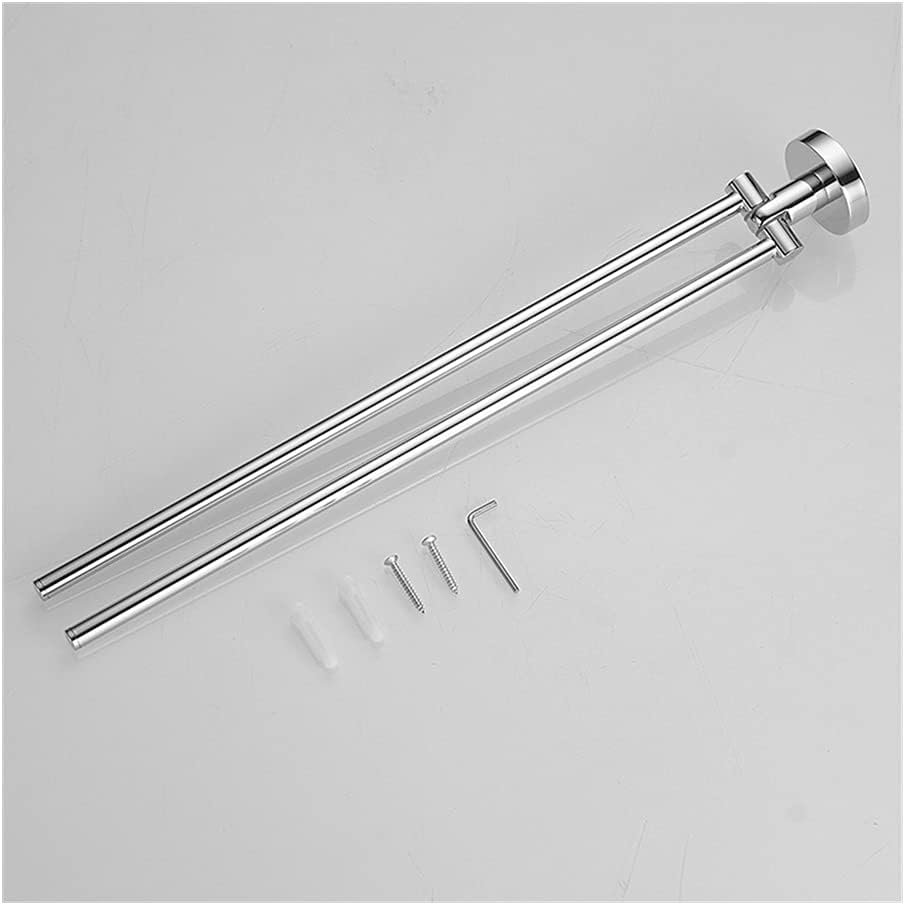 ANNBKA Rotating Towel Bar with Double Ring Holder
