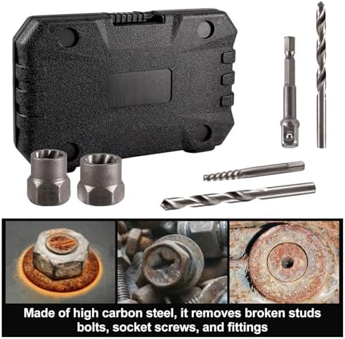 Valkynos 26 Pcs Screw Extractor Set with Left-Hand Drill Bits