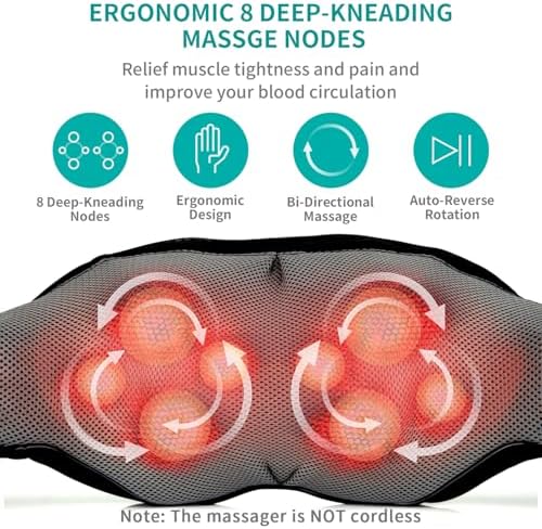 Nekteck Shiatsu Neck and Back Massager with Heat 1