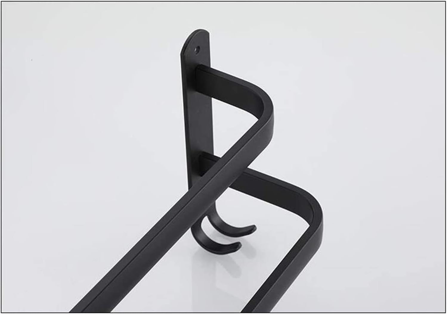 ALDEPO 80Cm Matte Black Towel Rail Shelf