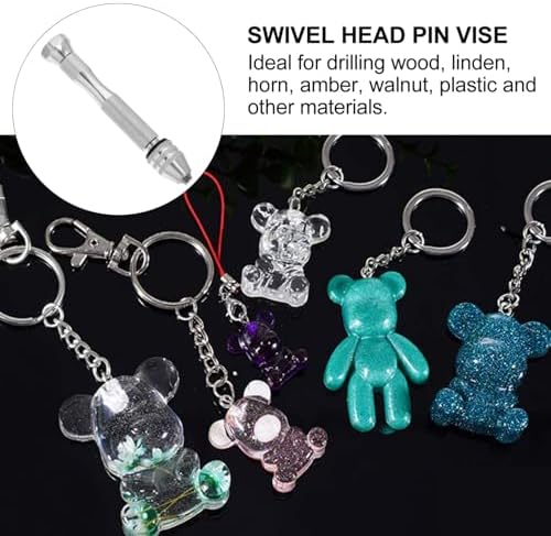 OSALADI Swivel Head Pin Vise with Keyless Chuck for Precision Drilling