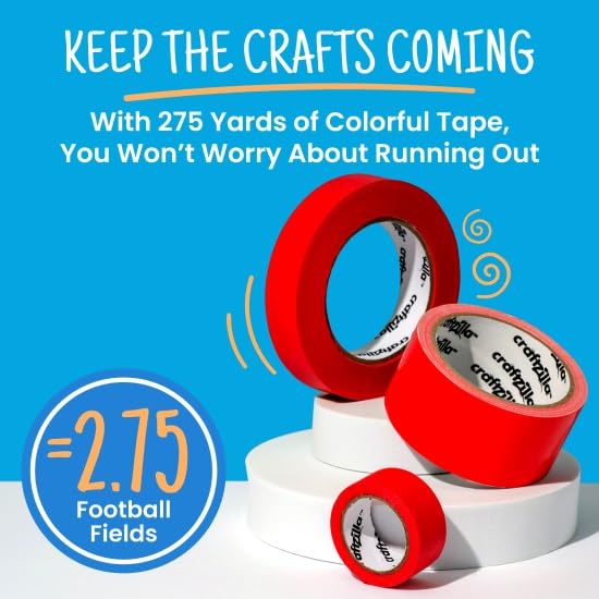 Craftzilla Colored Masking Tape Multi-pack 11 Rolls