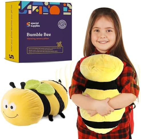 Special Supplies Bumble Bee Vibrating Pillow Plush Minky with Textured Bumps