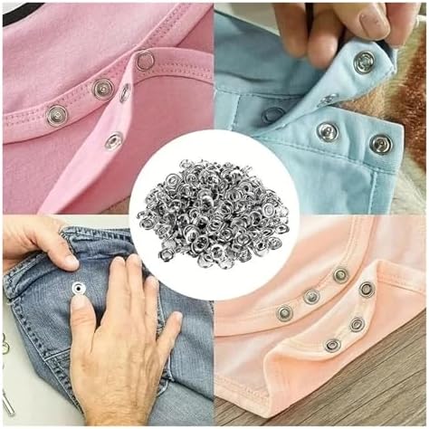Buckle Rivet Buttons Metal Pliers Set with 50 Rivet Buckles