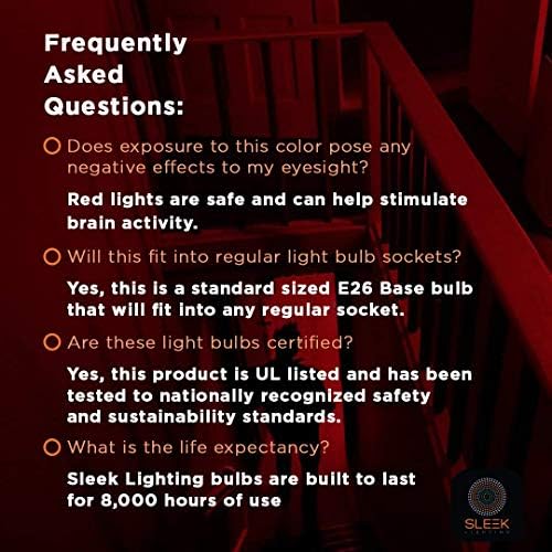 SLEEKLIGHTING 23W T2 Red Spiral CFL Bulb 4 Pack UL Approved