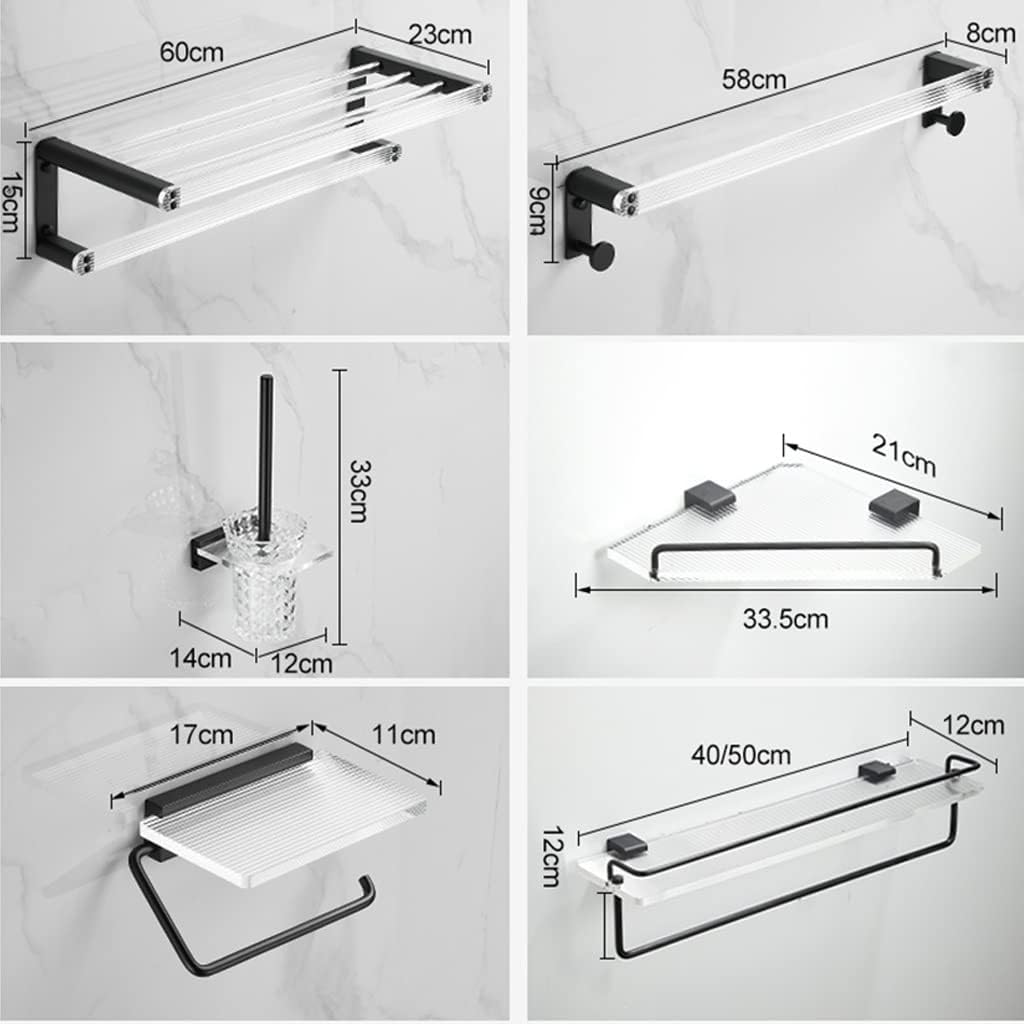 ANNBKA Luxury Acrylic Towel Rack Bathroom Hardware Set